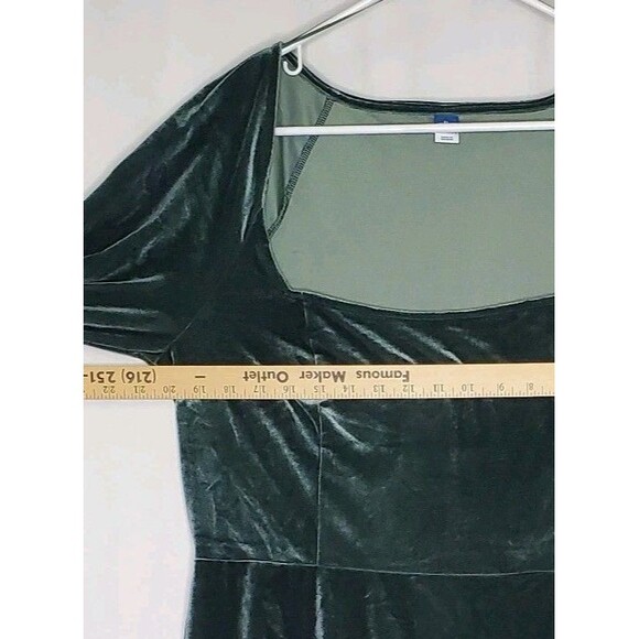 Old Navy Velvet Dress XL Empire Square Neck Mini - Picture 4 of 9